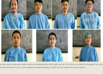 Myanmar Military Tribunal Sentences Eight More Youths to Death