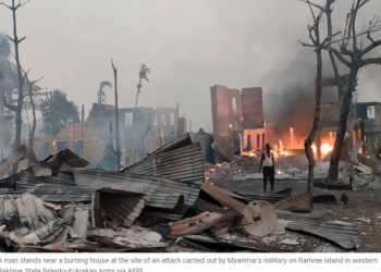 At least 40 killed in Myanmar military air attack in Rakhine State, UN says